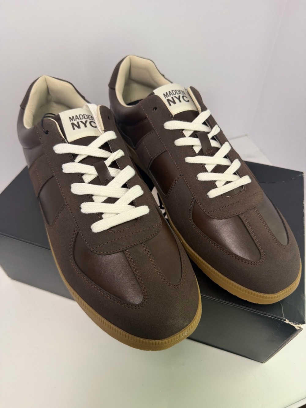 Men's Brown Casual Sneakers with Gum Sole